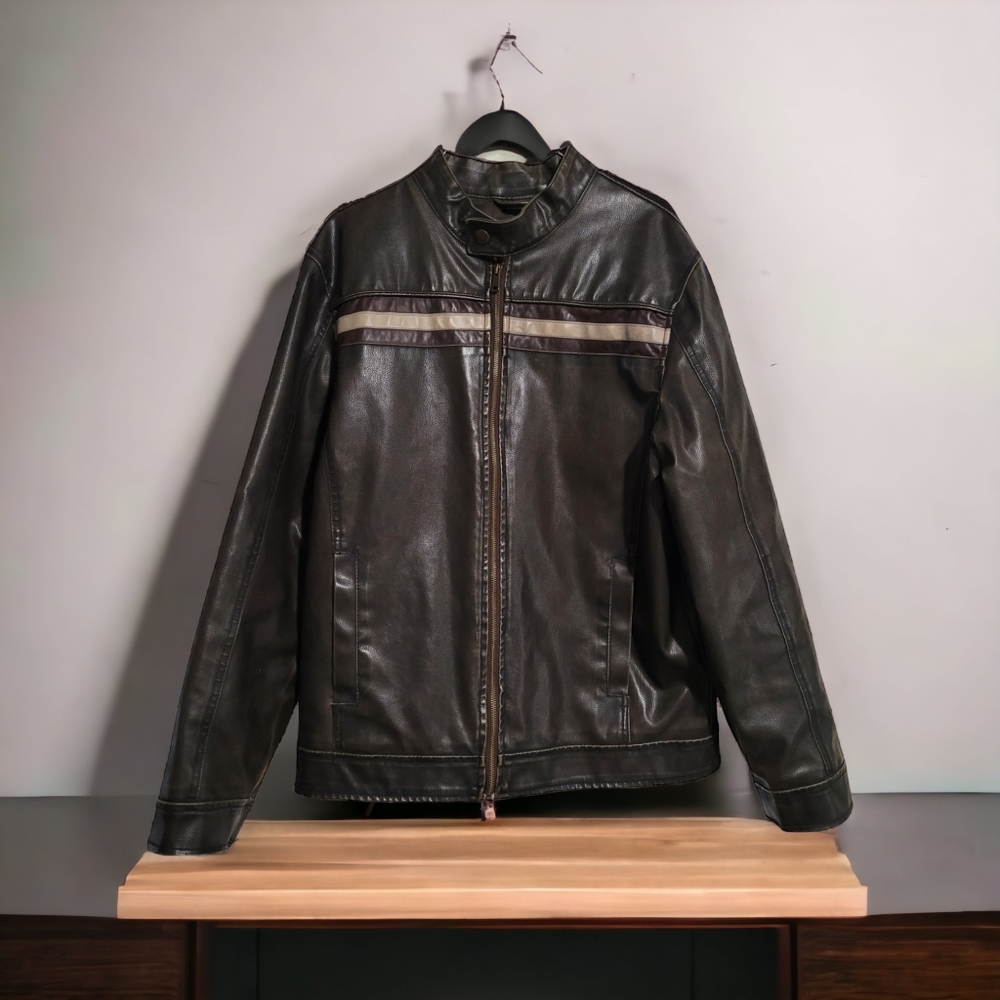 Arizona Men's Leather Motorcycle Jacket Size Medium